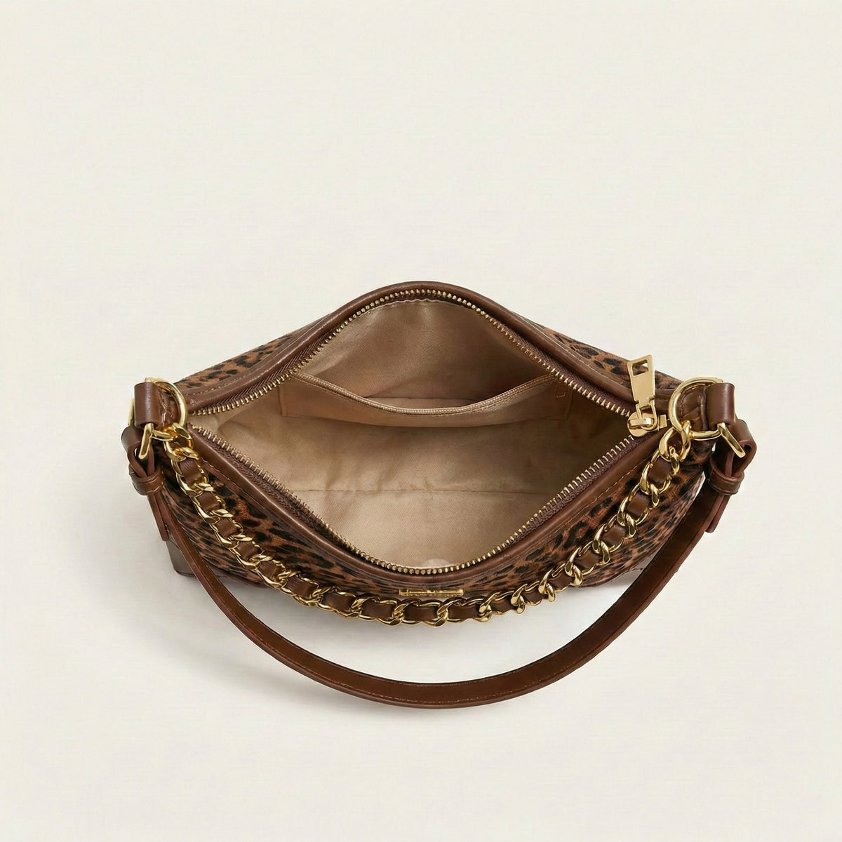شنطة جلد وشمواه كويلتد | Leather & Suede Quilted Bag