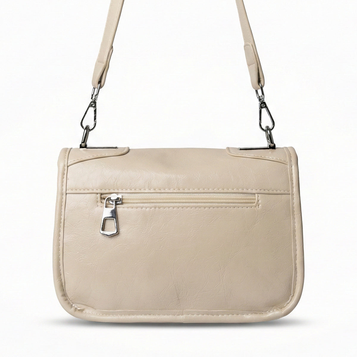 شنطة كتف جلد مستورد بحزام عريض – Premium Imported Leather Shoulder Bag