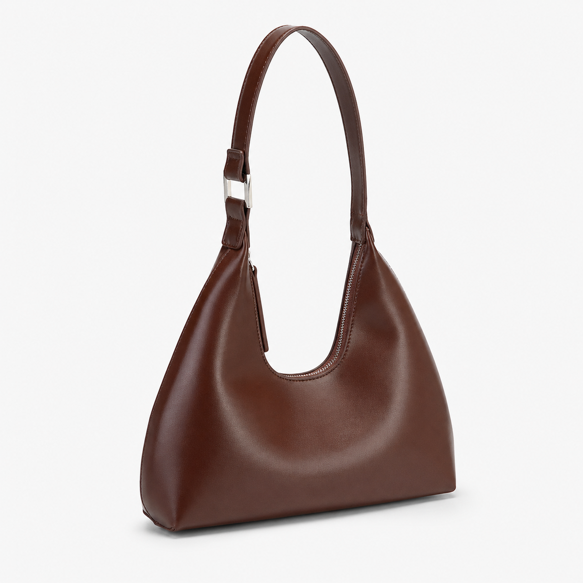 شنطة كتف هاف مون جلد ناعمة بتصميم عصري أنيق - Half Moon Shoulder Bag