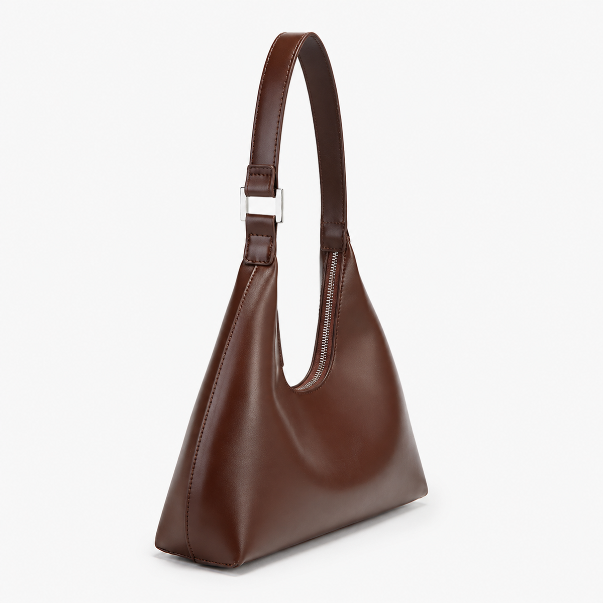 شنطة كتف هاف مون جلد ناعمة بتصميم عصري أنيق - Half Moon Shoulder Bag