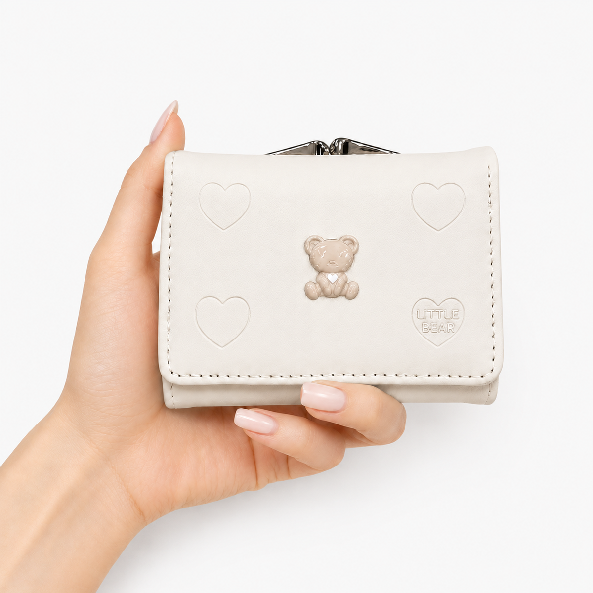 محفظة صغيرة بتفاصيل دب كيوت | Cute Bear Mini Wallet
