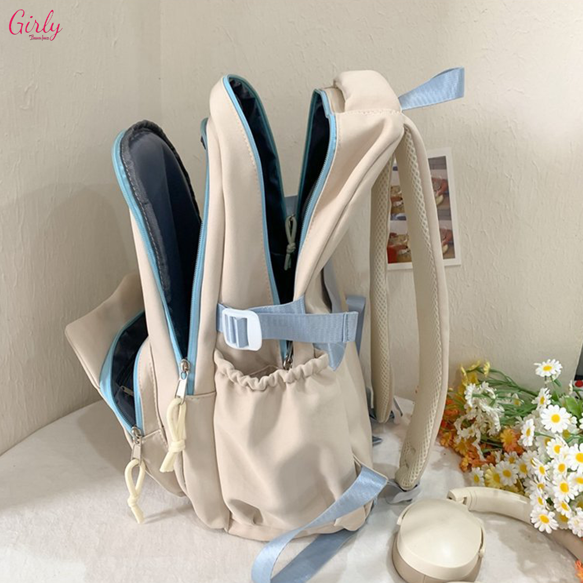 شنطة مدرسية بتصميم كوري كيوت إصدار خاص من Girly
