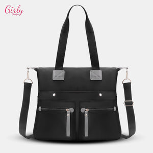 شنطة Girly ووتر بروف – المساحة اللي تستوعب يومك كله 👜✨