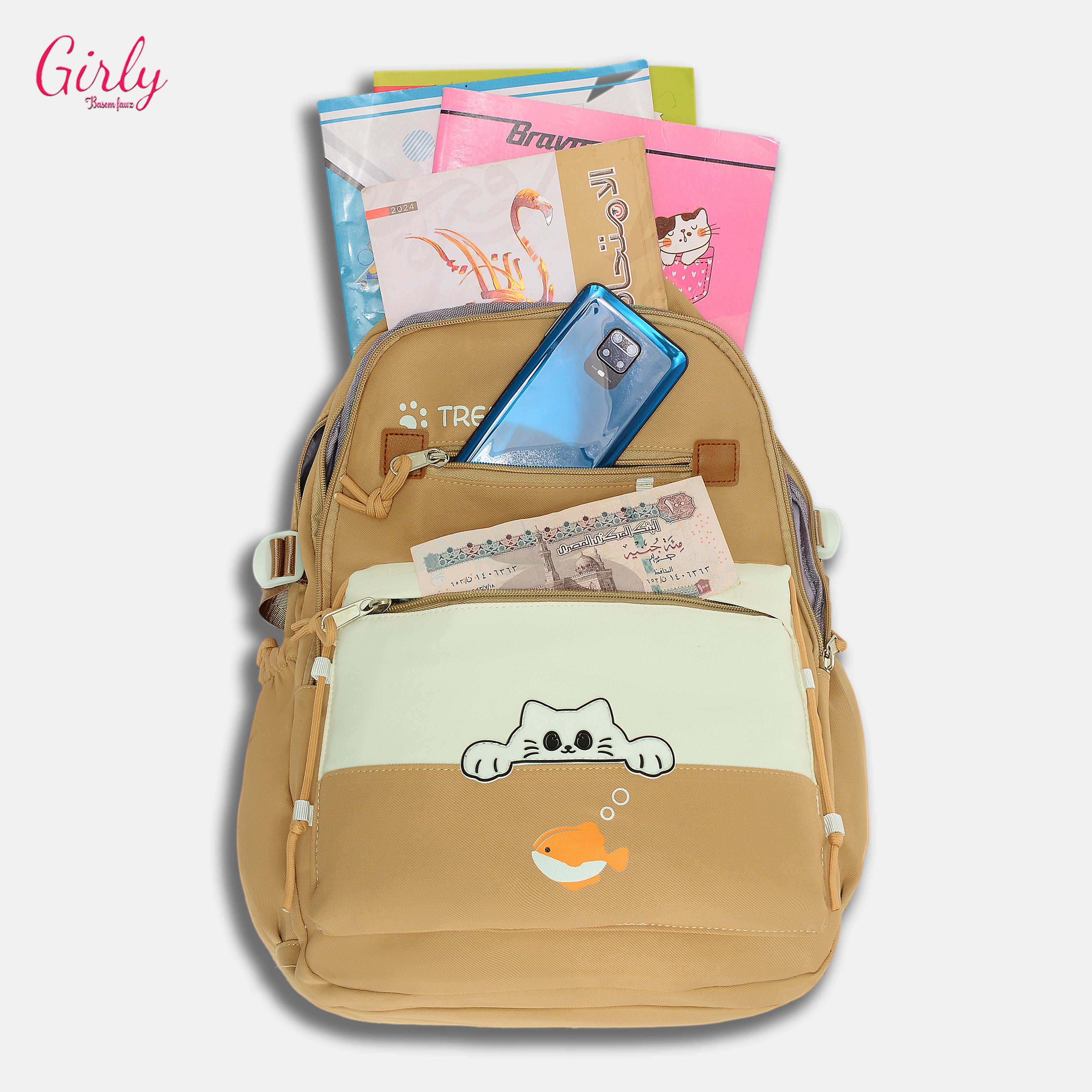 شنطة ظهر كيوت تنظم يومك الدراسي بخامة متينة وألوان كاجوال 🎒