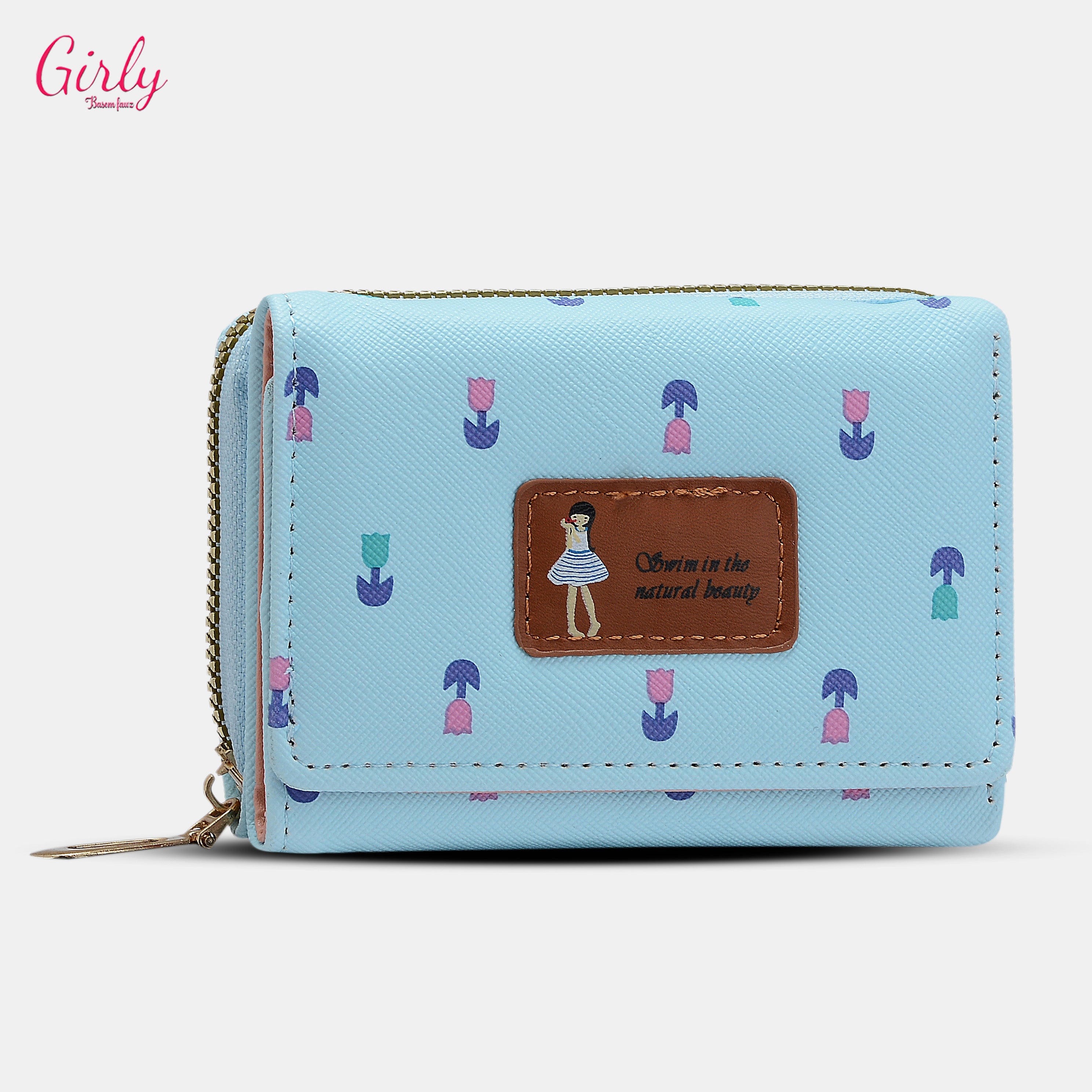 محفظة أنثوية أنيقة بنقشة كيوت 🌸