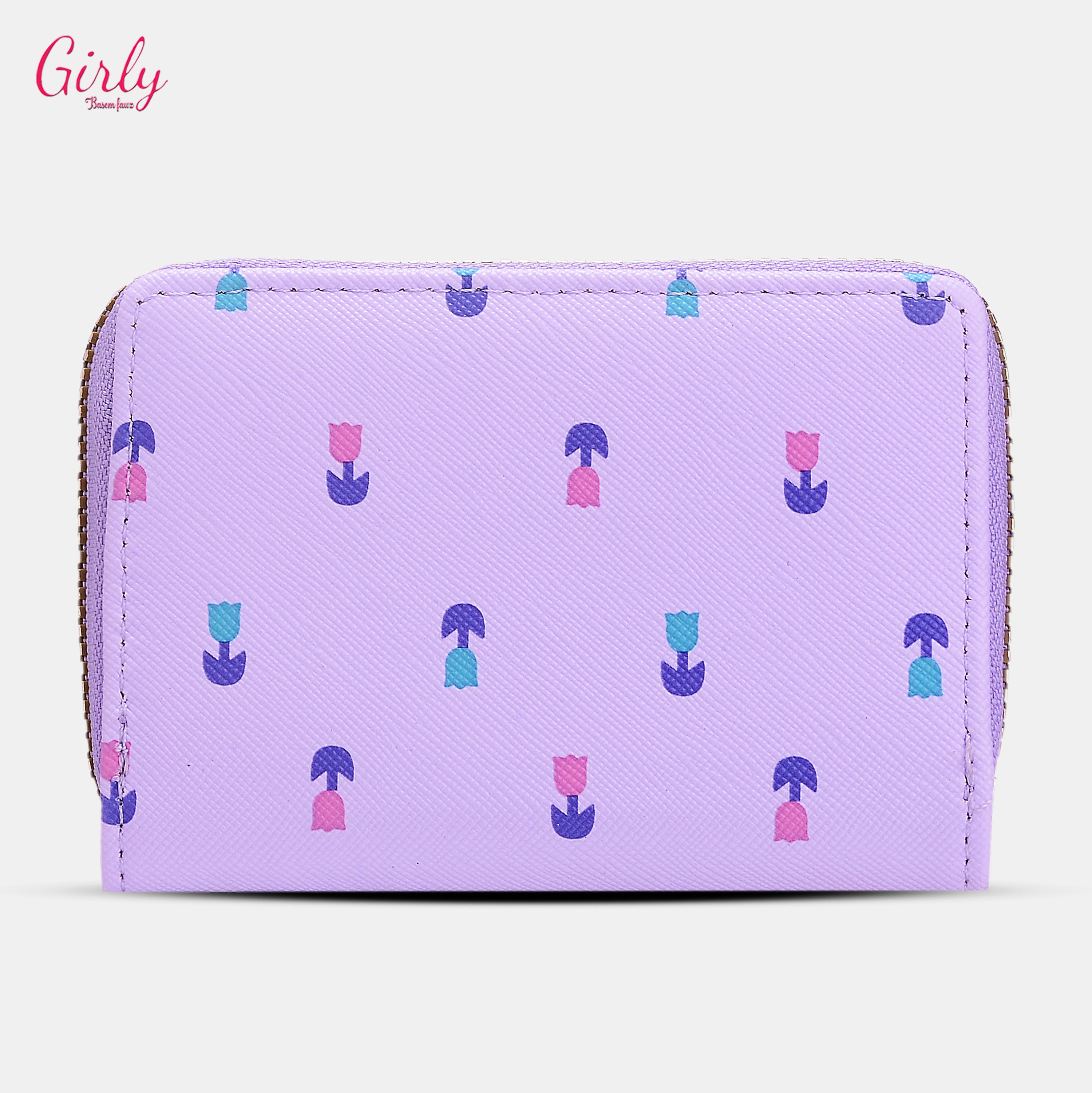 محفظة أنثوية أنيقة بنقشة كيوت 🌸