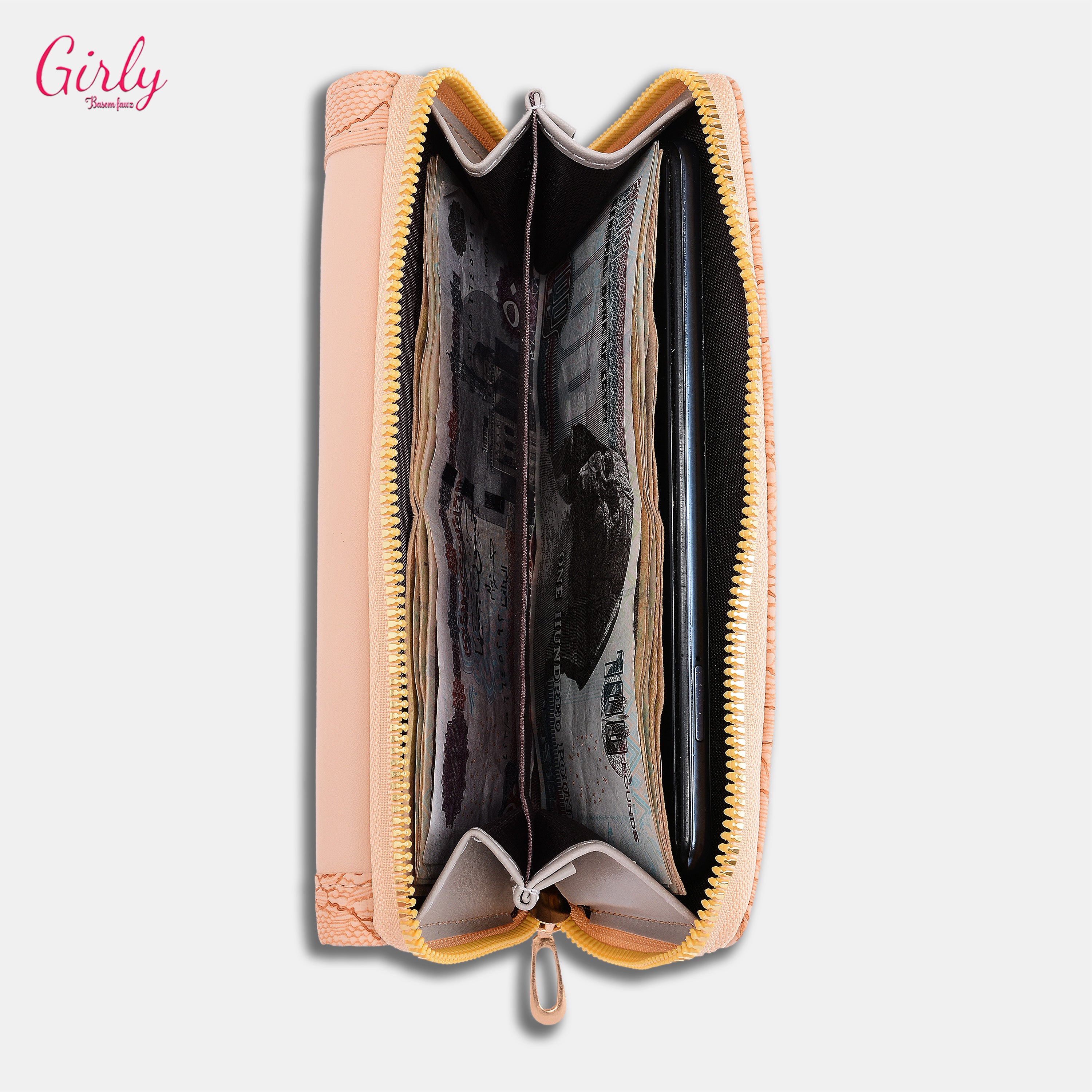 محفظة جلد بتفاصيل راقية – تصميم أنثوي عملي ✨