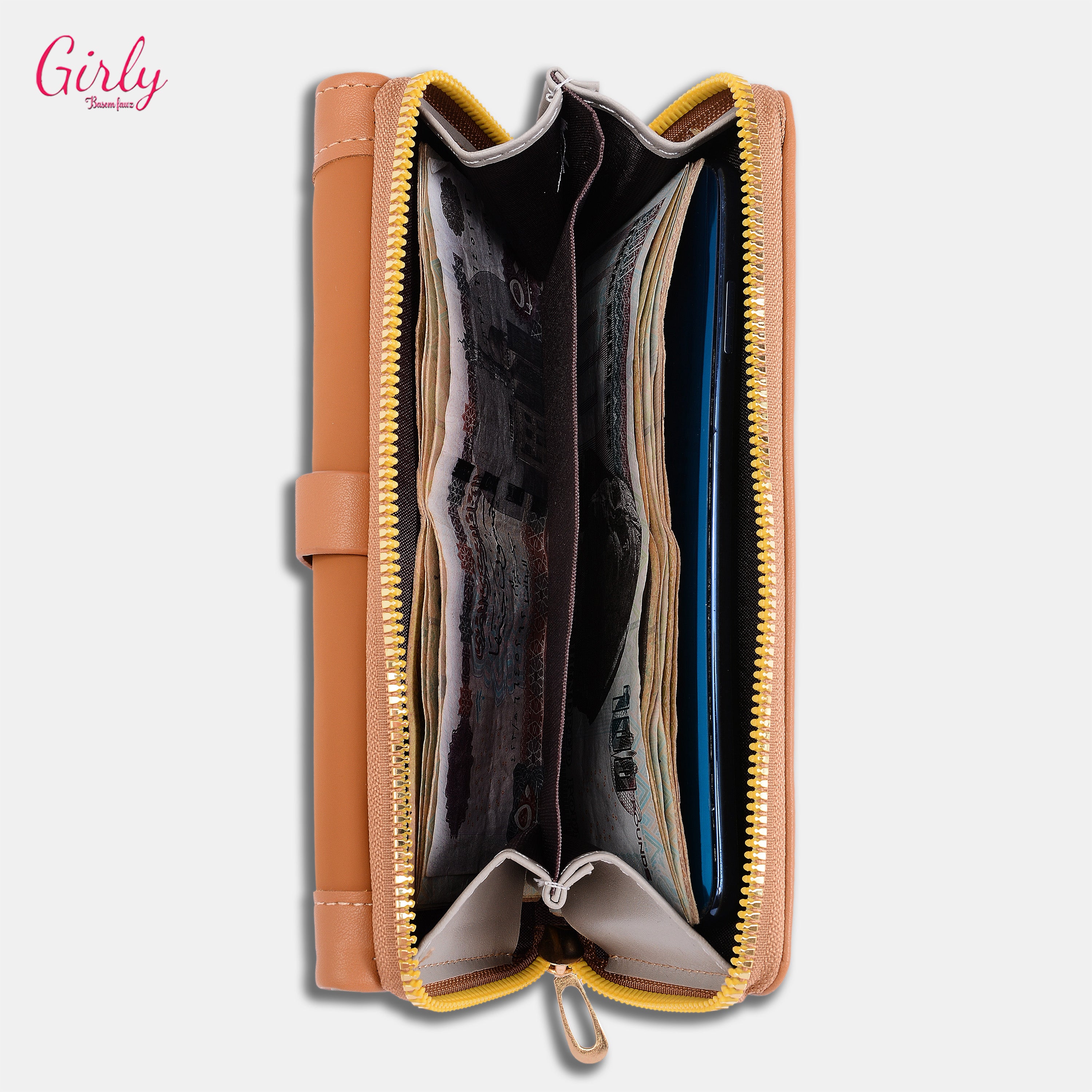 محفظة جلد طويلة بستايل أنثوي راقٍ من Girly