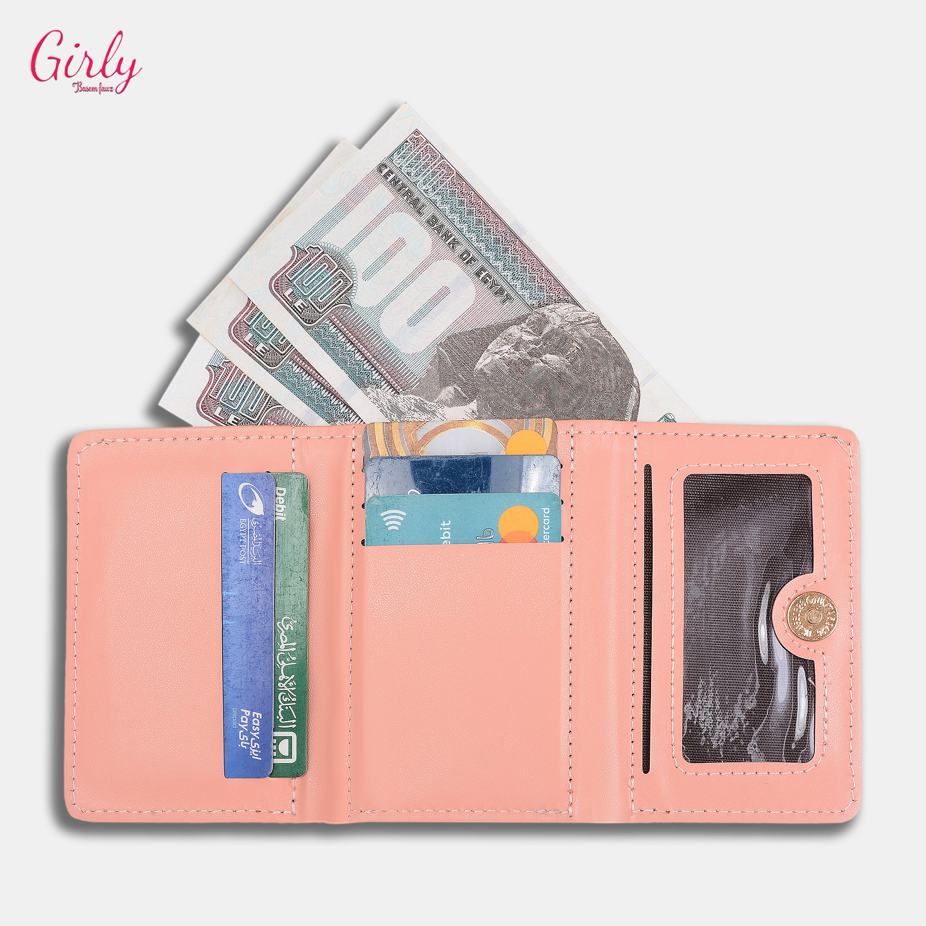 محفظة أنثوية أنيقة بنقشة كيوت 🌸