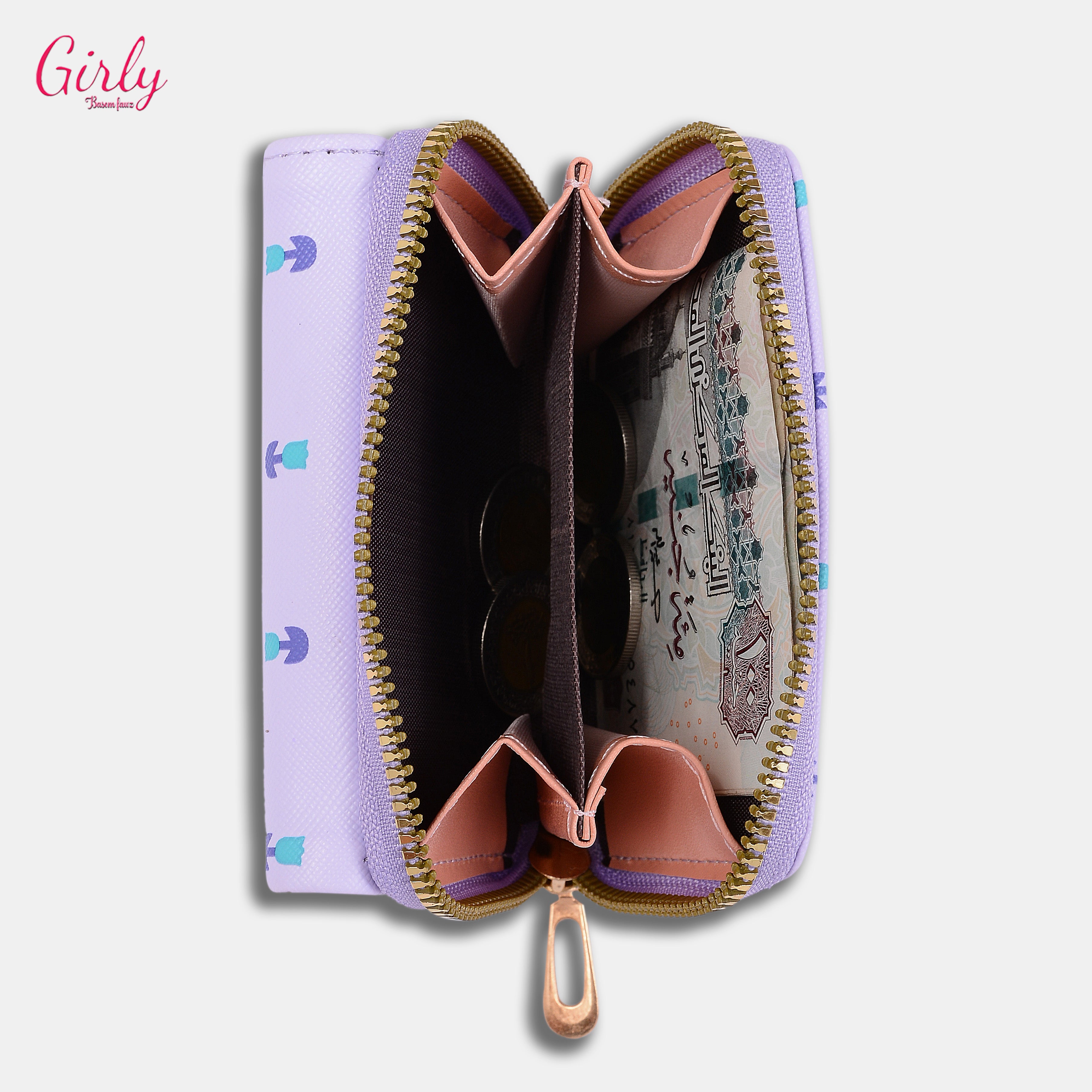 محفظة أنثوية أنيقة بنقشة كيوت 🌸