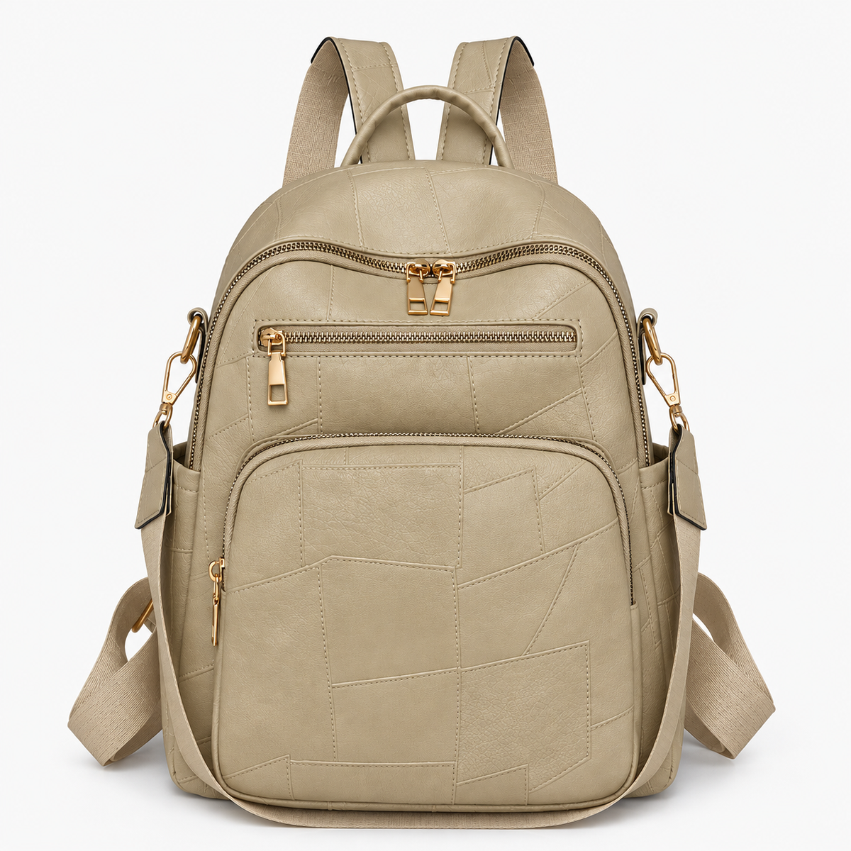 Artistic Textured Leather Backpack