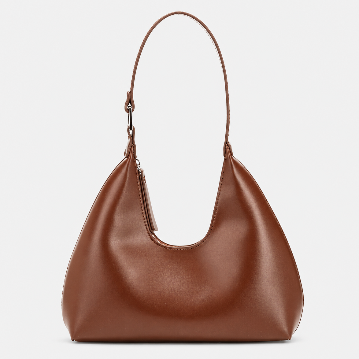 شنطة كتف هاف مون جلد ناعمة بتصميم عصري أنيق - Half Moon Shoulder Bag
