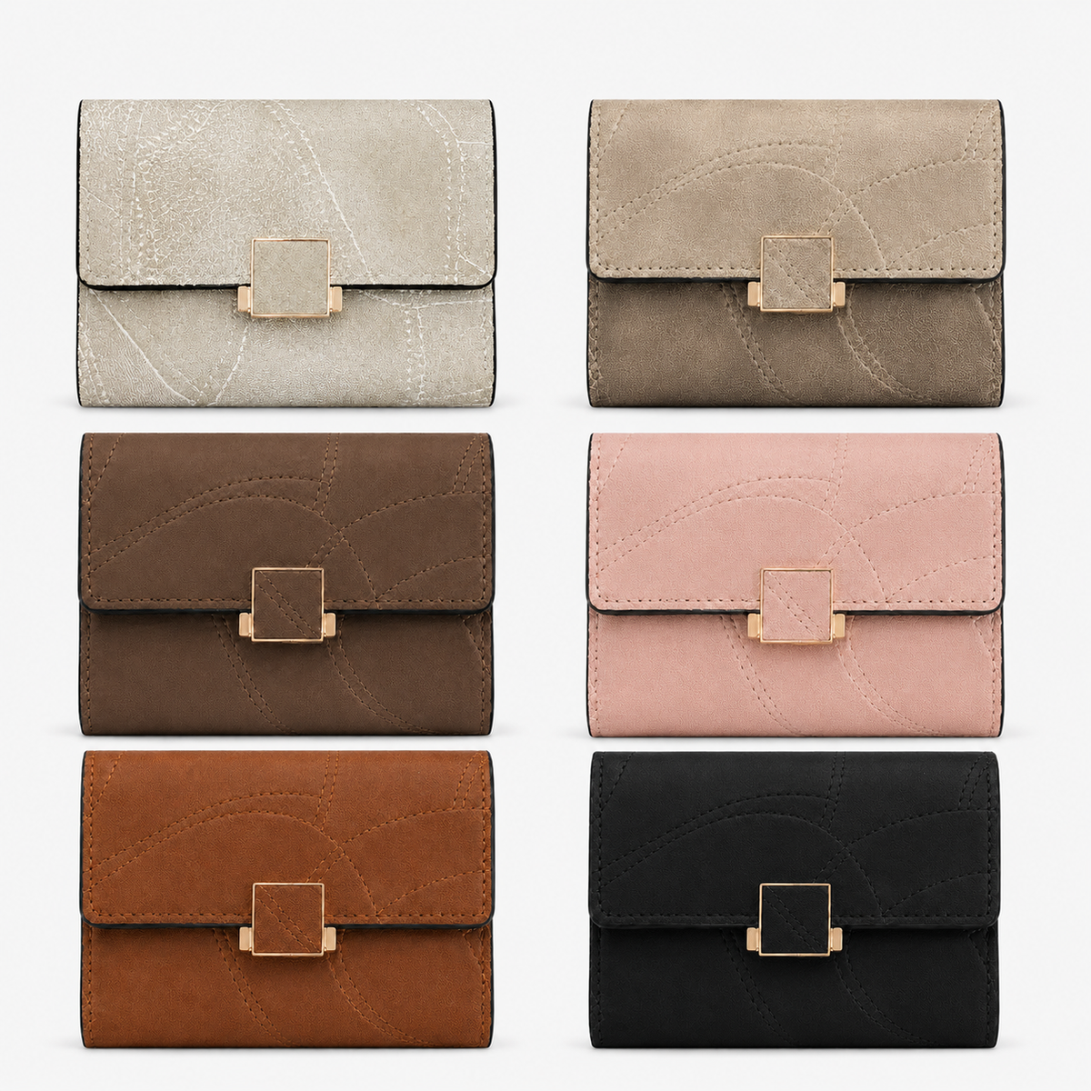 محفظة مستوردة بتفاصيل Stitching أنيقة ولمسة Soft Leather فخمة ✨