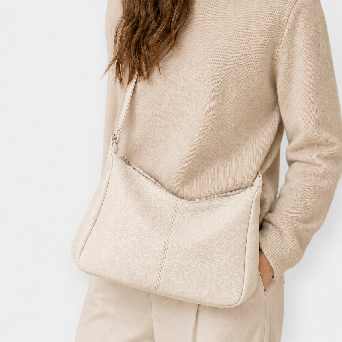 شنطة مستوردة Soft Leather Hobo Bag