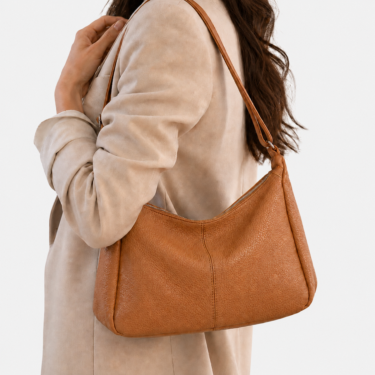 شنطة مستوردة Soft Leather Hobo Bag
