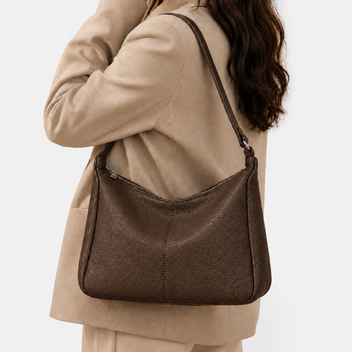شنطة مستوردة Soft Leather Hobo Bag