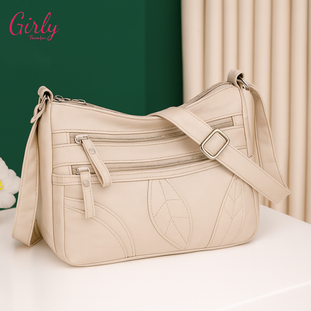 شنطة كروس جلد طري بطابع Girly بتجمع بين الراحة والشياكة في كل تفاصيلها ❤✨