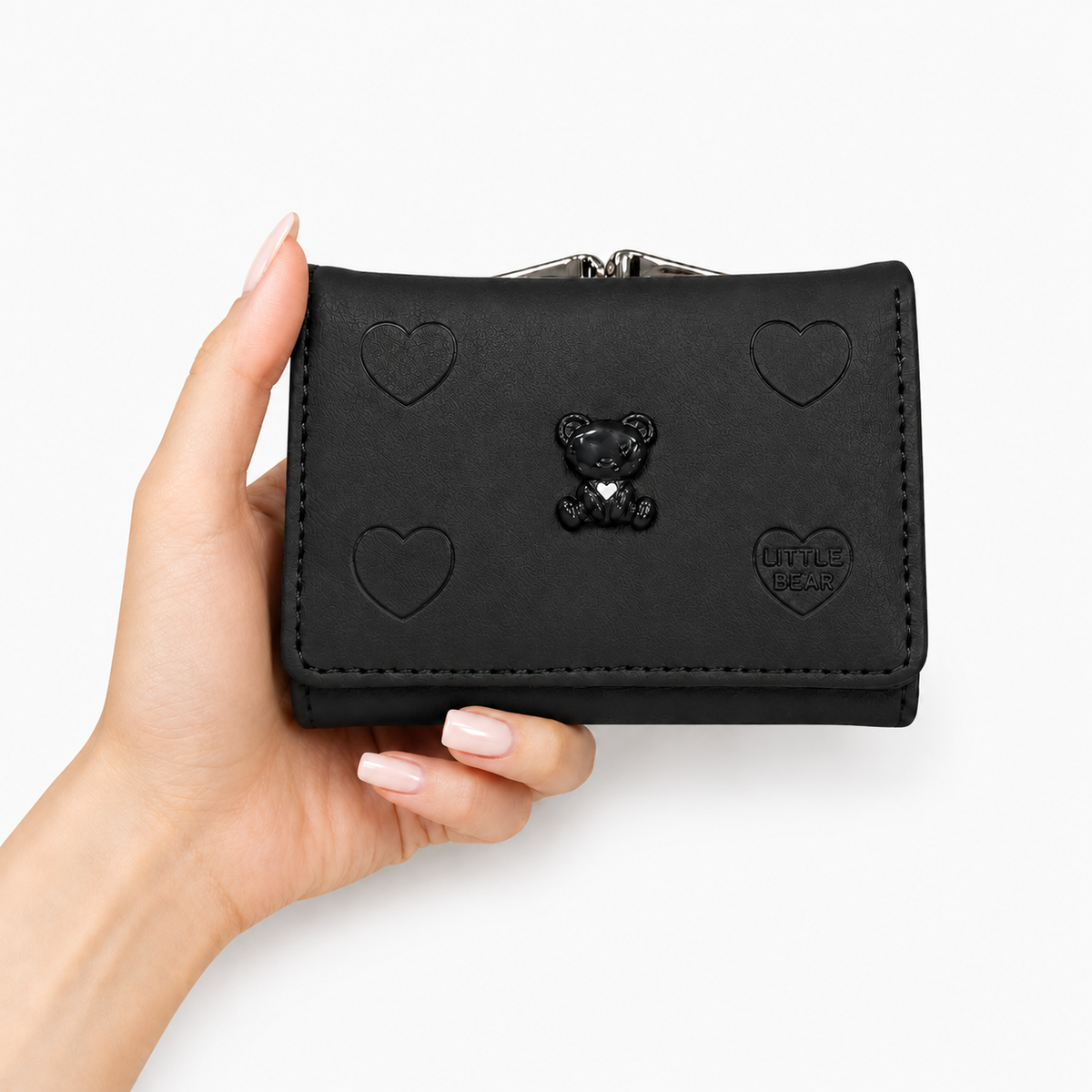 محفظة صغيرة بتفاصيل دب كيوت | Cute Bear Mini Wallet
