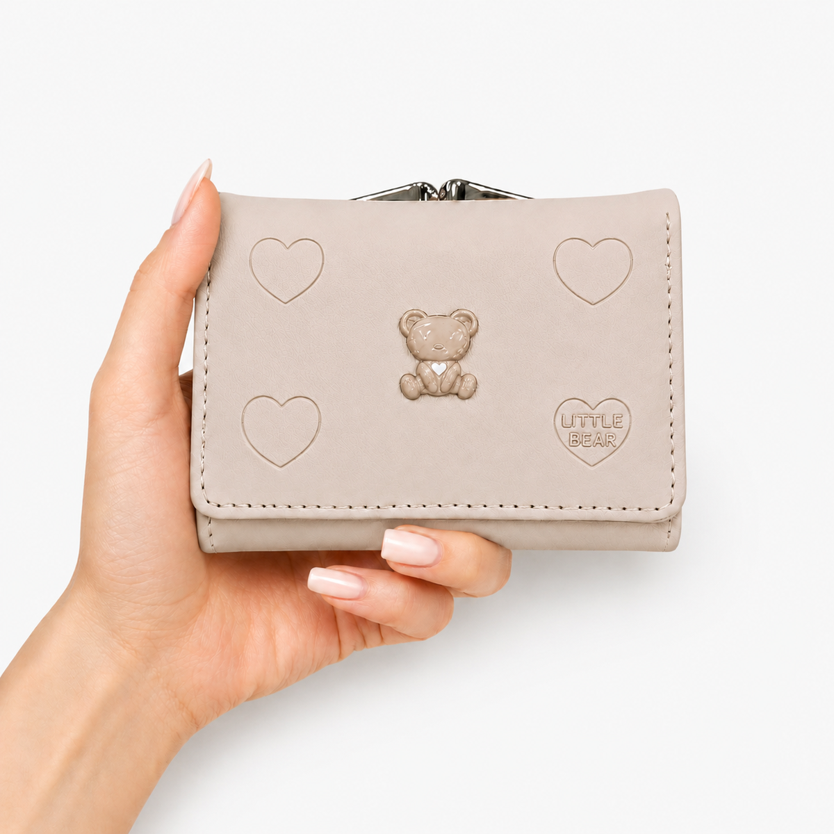 محفظة صغيرة بتفاصيل دب كيوت | Cute Bear Mini Wallet