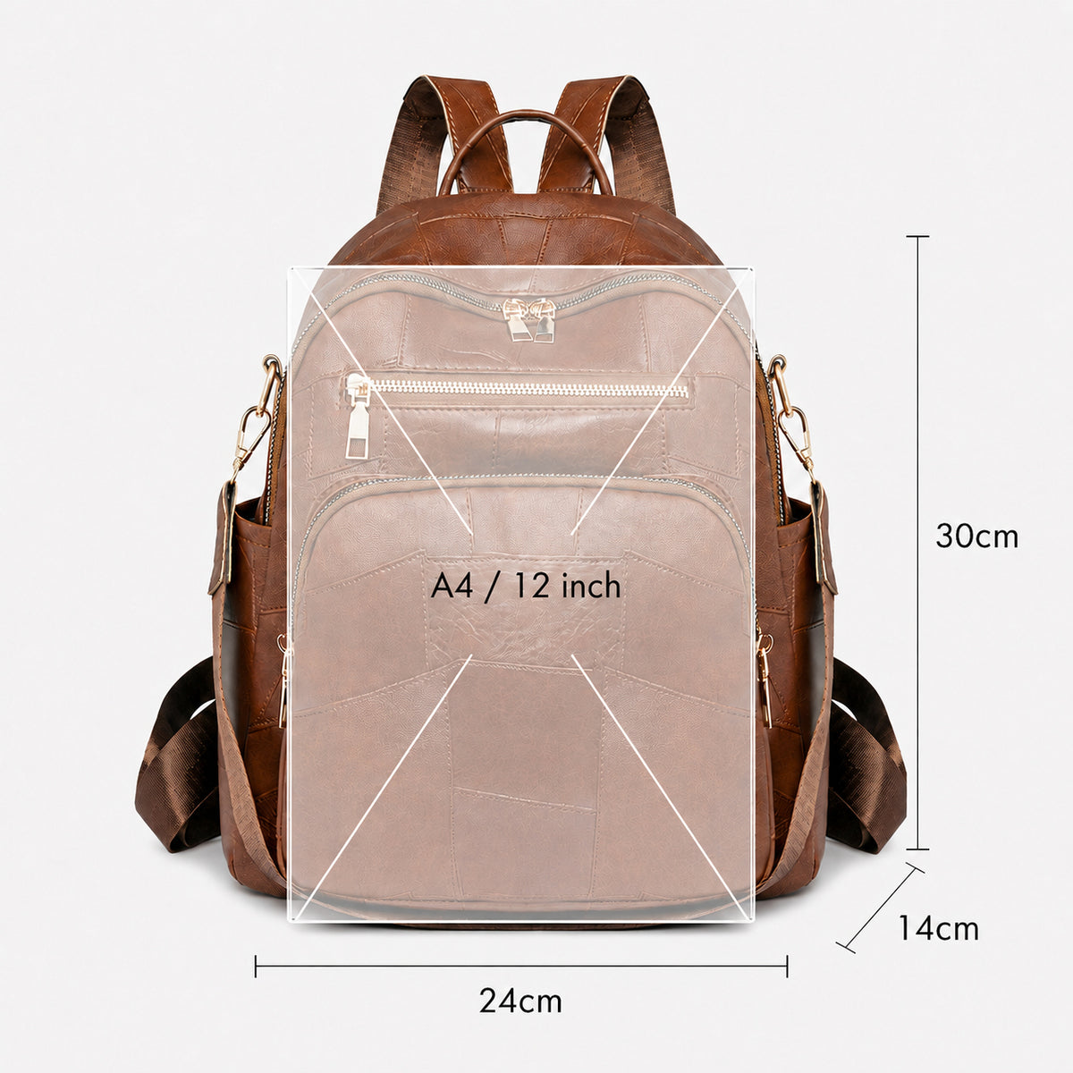 Artistic Textured Leather Backpack