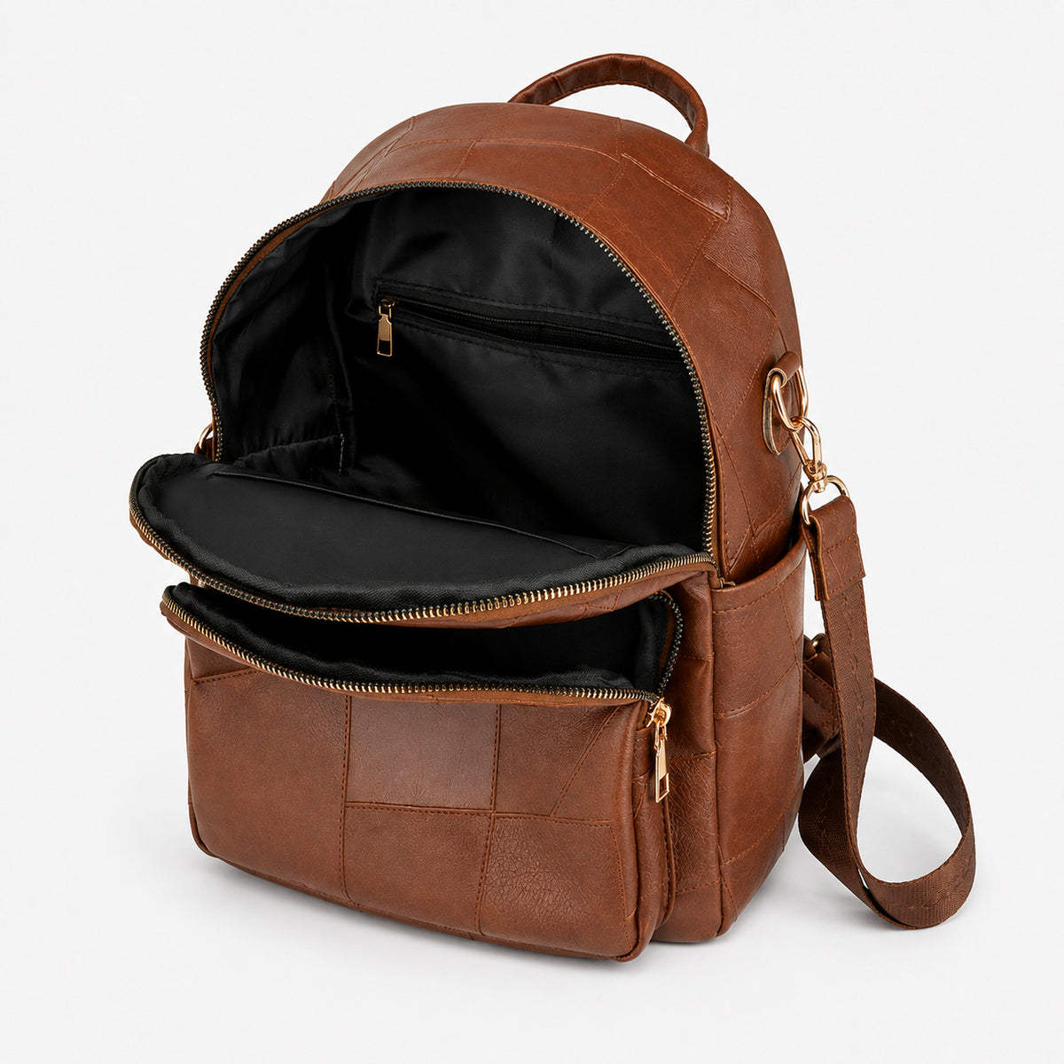 Artistic Textured Leather Backpack