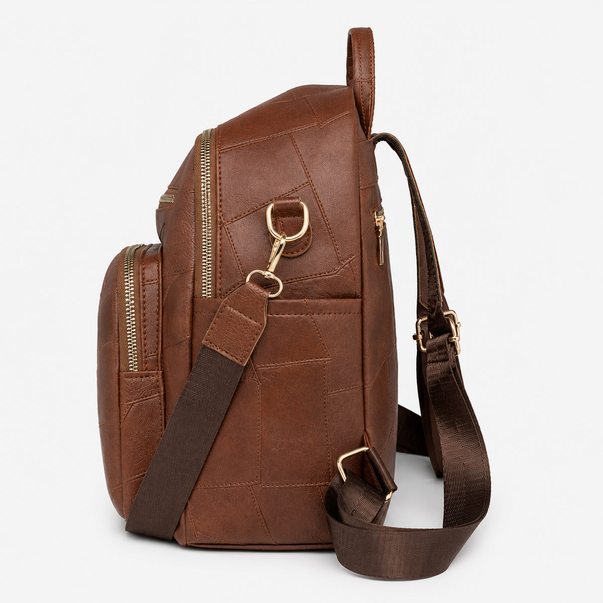 Artistic Textured Leather Backpack