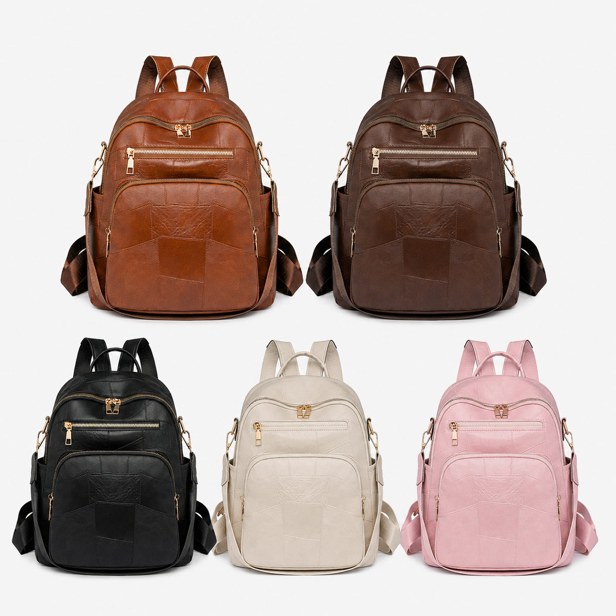 Artistic Textured Leather Backpack