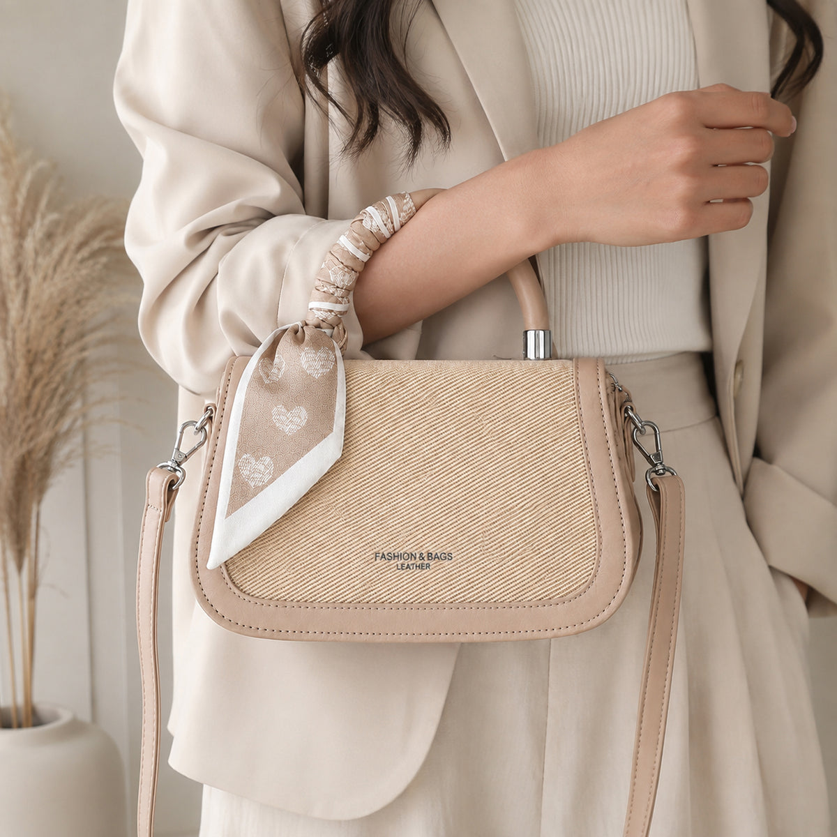شنطة مستوردة بتصميم أنيق ومميز – Imported Scarf Handbag