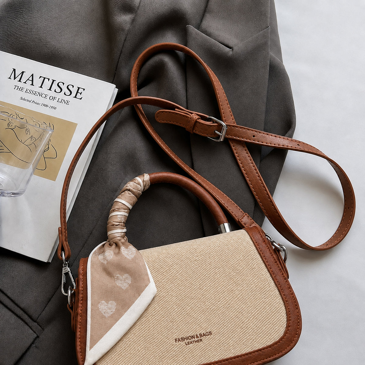 شنطة مستوردة بتصميم أنيق ومميز – Imported Scarf Handbag