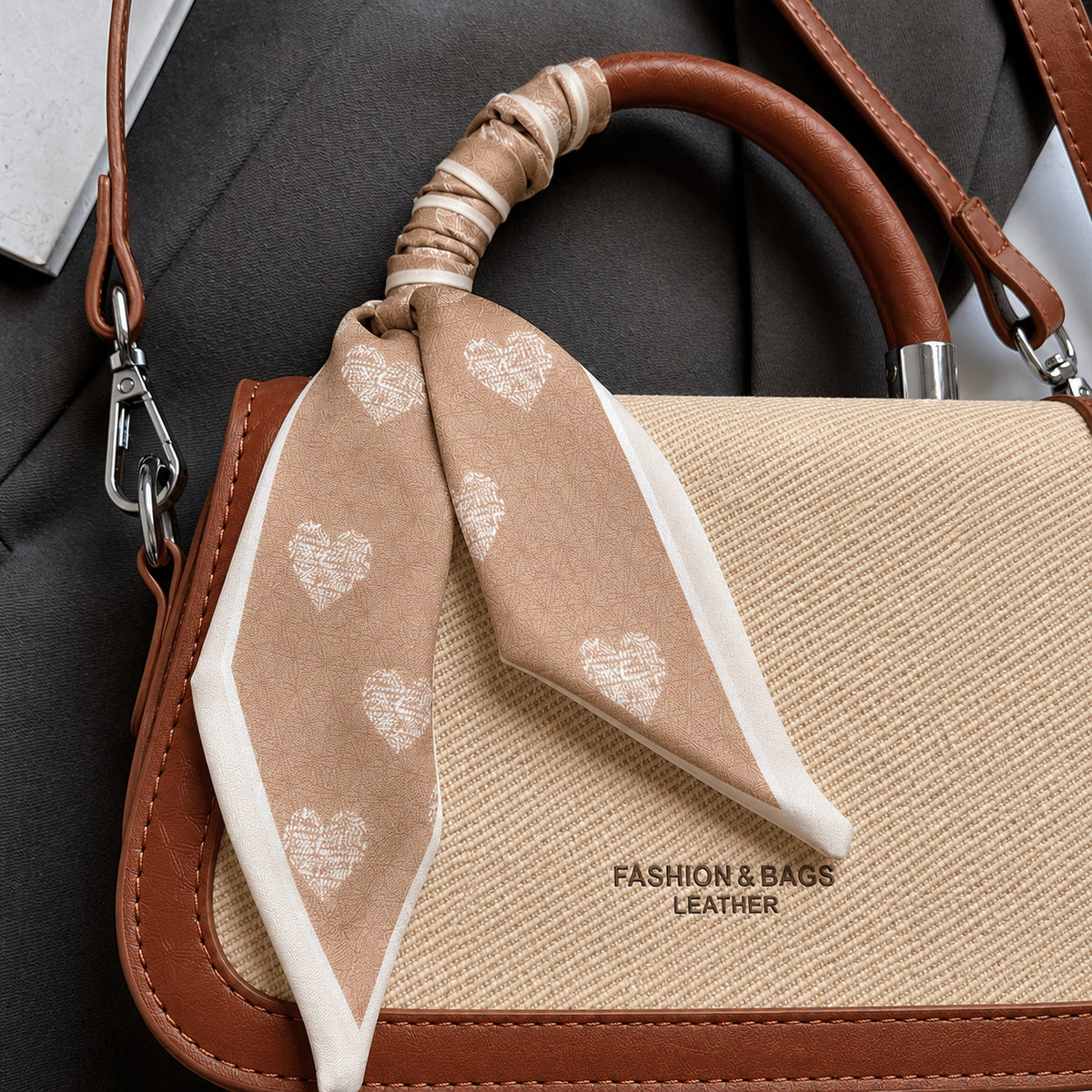 شنطة مستوردة بتصميم أنيق ومميز – Imported Scarf Handbag