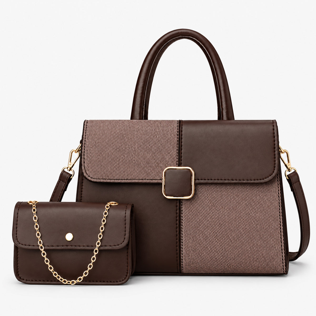 شنطة مستوردة بتصميم كلاسيكي راقي – Luxury 2-Piece Bag