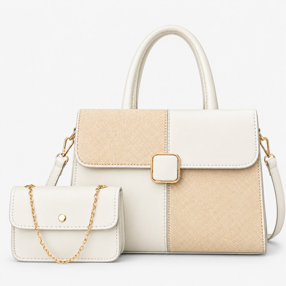 شنطة مستوردة بتصميم كلاسيكي راقي – Luxury 2-Piece Bag