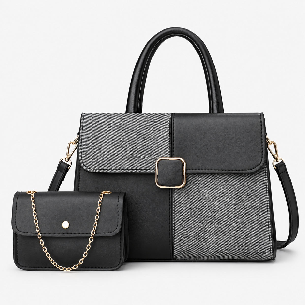 شنطة مستوردة بتصميم كلاسيكي راقي – Luxury 2-Piece Bag