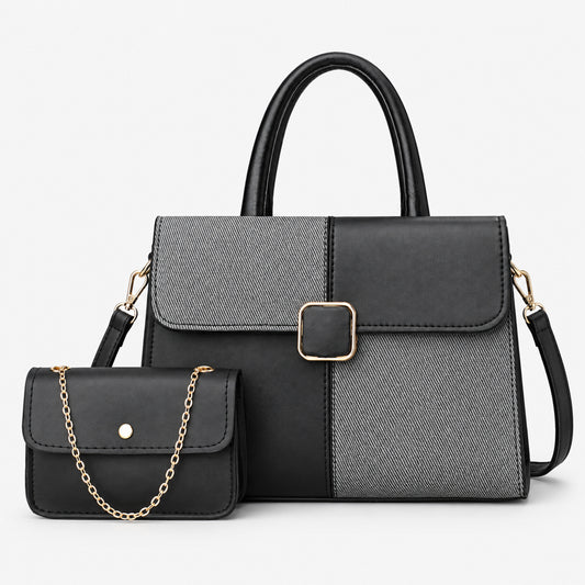 شنطة مستوردة بتصميم كلاسيكي راقي – Luxury 2-Piece Bag